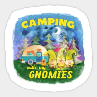 I Love Camping With My Gnomies Camping Gnomes Life Lover Sticker